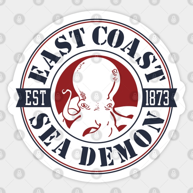East Coast Sea Demon Sticker by RachelLaBianca